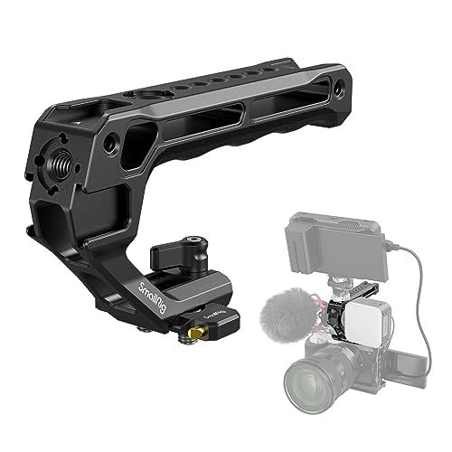 【新品】SmallRig NATO トップハンドル DSLR カメラケージ用 NATO レール付きクイックリリース NATO グリップ 軽量 5つのコールドシューアダプター付き ユニバーサルトップハンドル 4345 1758002a