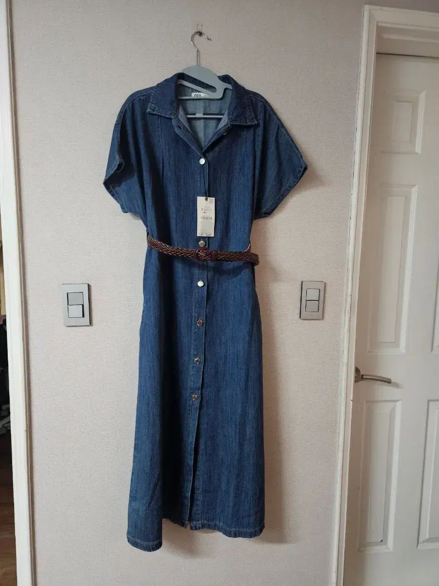 新品/ZARAワンピース ザラ デニムワンピース ロング丈ワンピース デニムワンピース サマーワンピース ワンピース