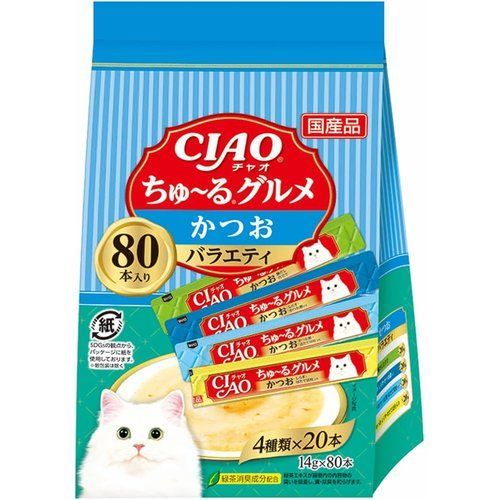 チャオ CIAO ちゅ~るグルメ かつおバラエティ 14g×80本 - メルカリ