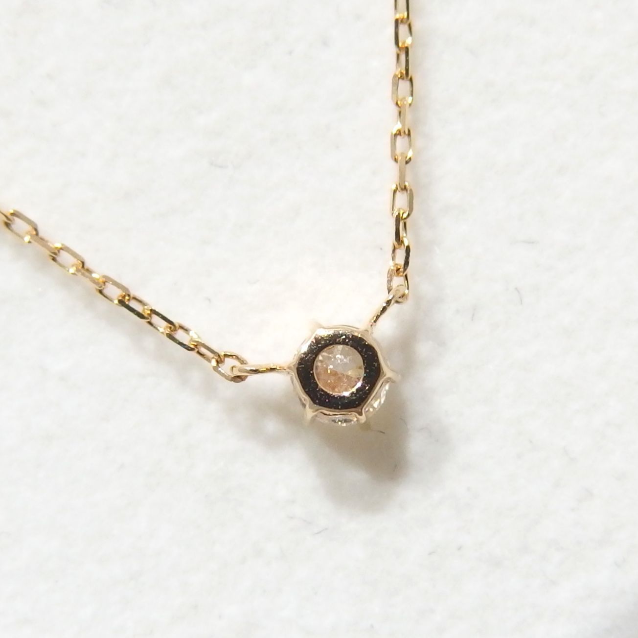 美品☆Vendome Aoyama K18 ゴールド ダイヤモンド 0.06ct ネックレス 