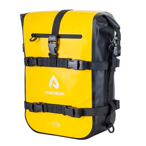 バイクシートバッグ防水 15L バイク サイドバッグバイク カバンドライバッグバイク ツールバッグガードバーバッグ (PVC イエロー, 15L)as 8d956012
