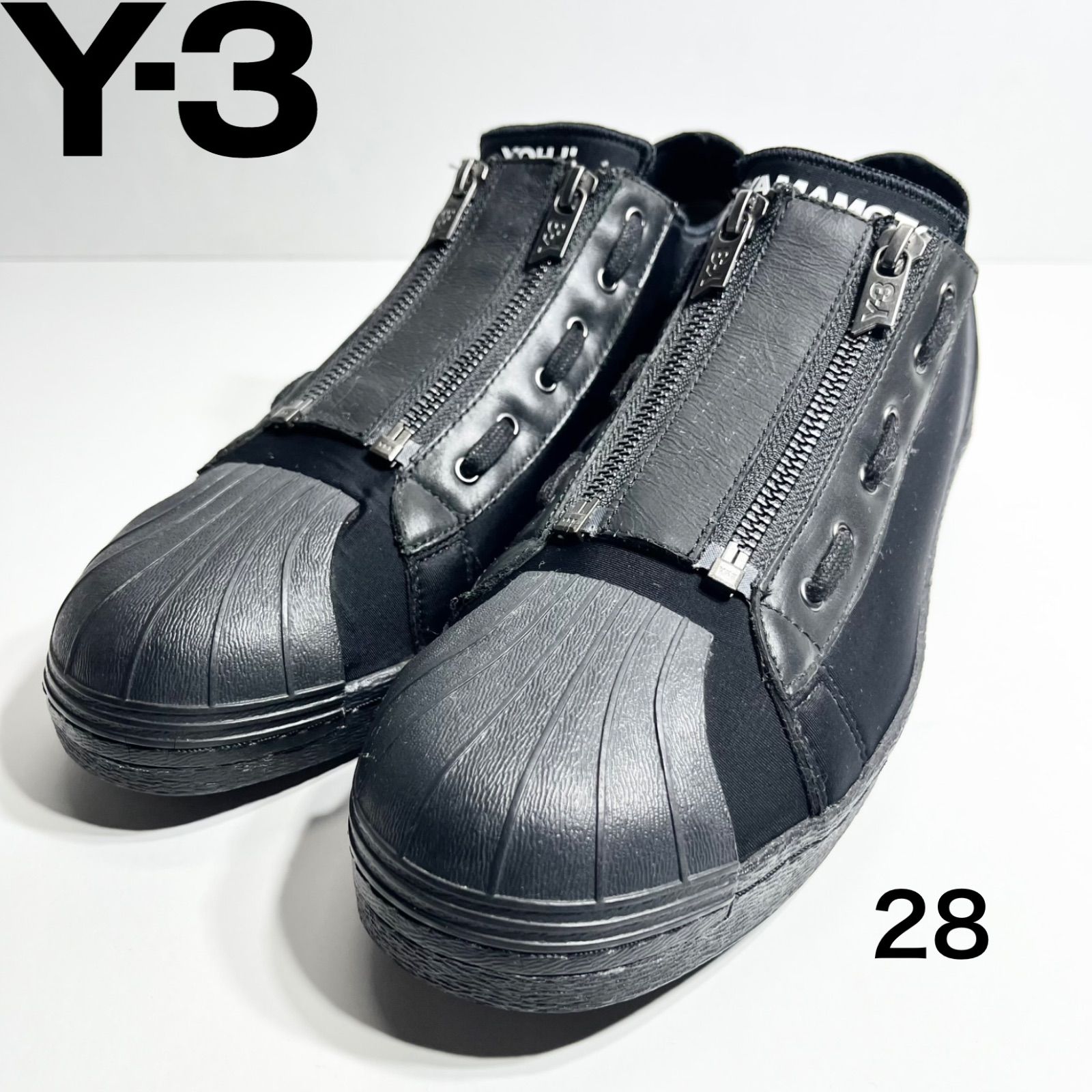 【美品】Y-3 SUPER ZIP スーパージップ スニーカー 28cm トリプルブラック