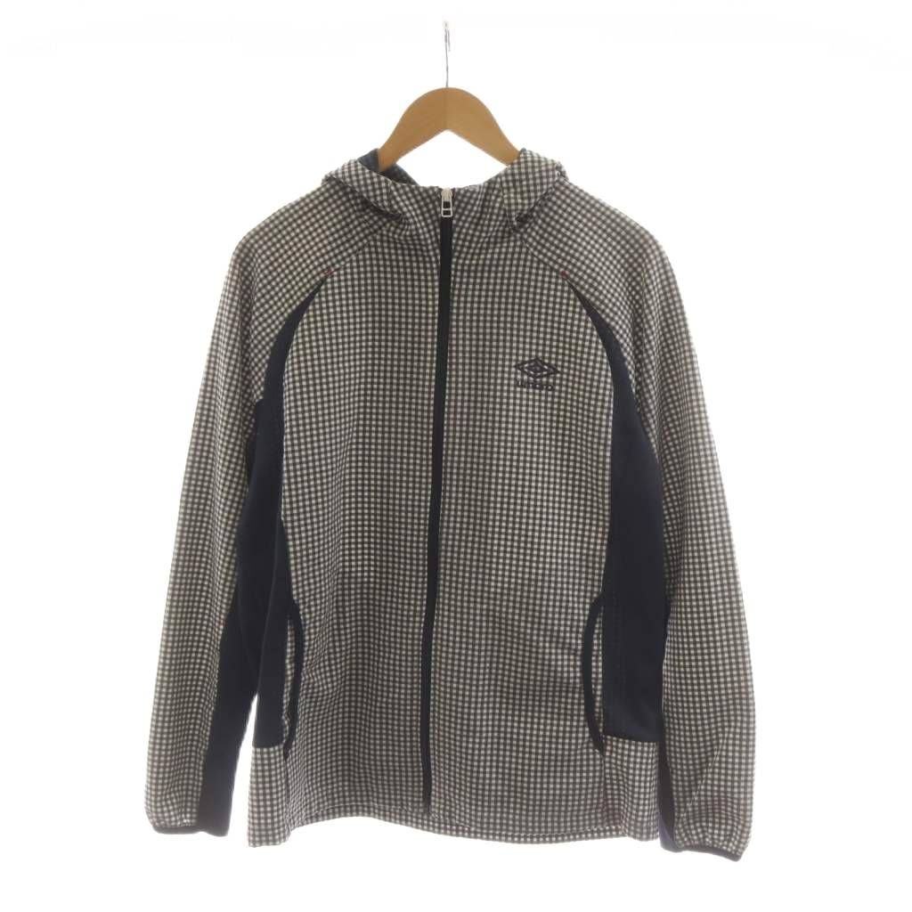 アンブロ UMBRO ジップアップジャケット L 黒 ブラック 白 ホワイト 