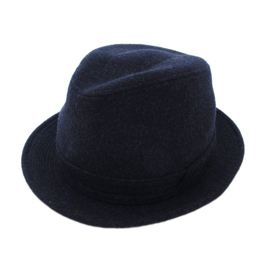 STETSON ハット 帽子 中折れ カシミヤ混 ウール 58 紺 ネイビー /FF ■ECG003