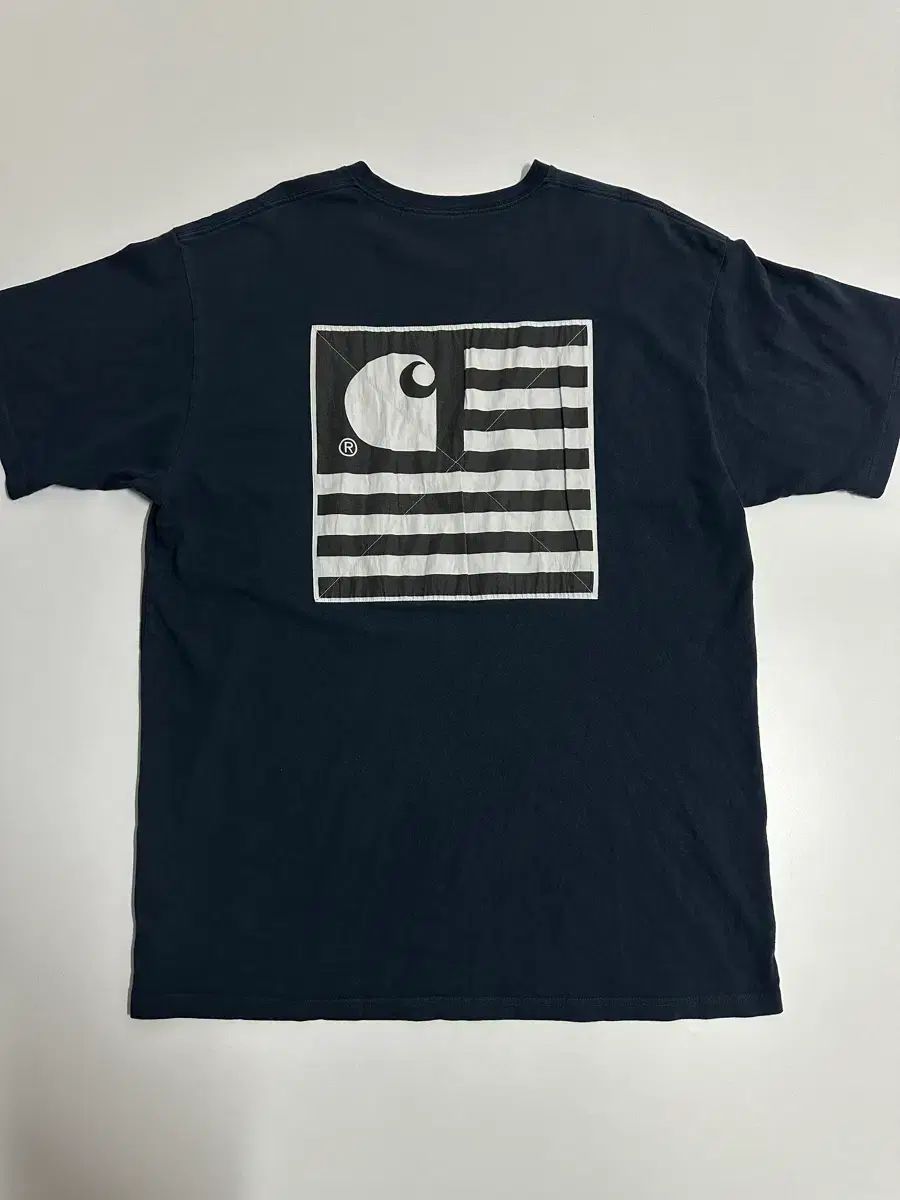 カーハート ステイト フラグ Tシャツ ネイビー