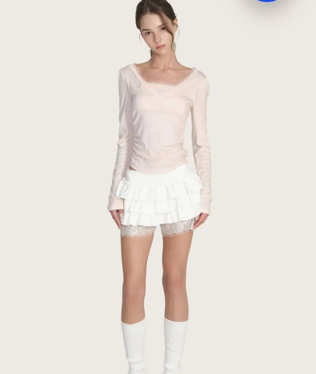 クリシアー VIVIEN ピンク レース トップス