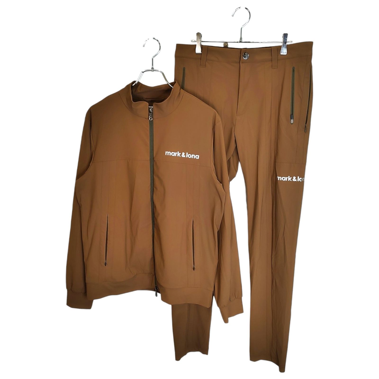 MARK&LONA マークアンドロナ ゴルフ SET UP セットアップ S.I.D Hyper Stretch Jacket ジャケット/ Pants パンツ MLM-5C-AD05/MLM-5C-AT15 48 ブラウン メンズ