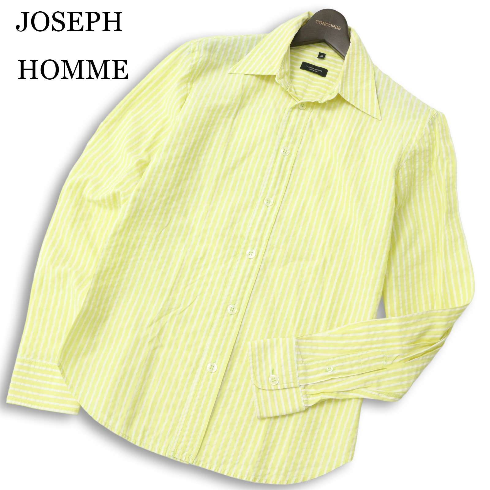 イタリア製☆ JOSEPH HOMME ジョセフ オム 通年☆ 長袖 シアサッカー 