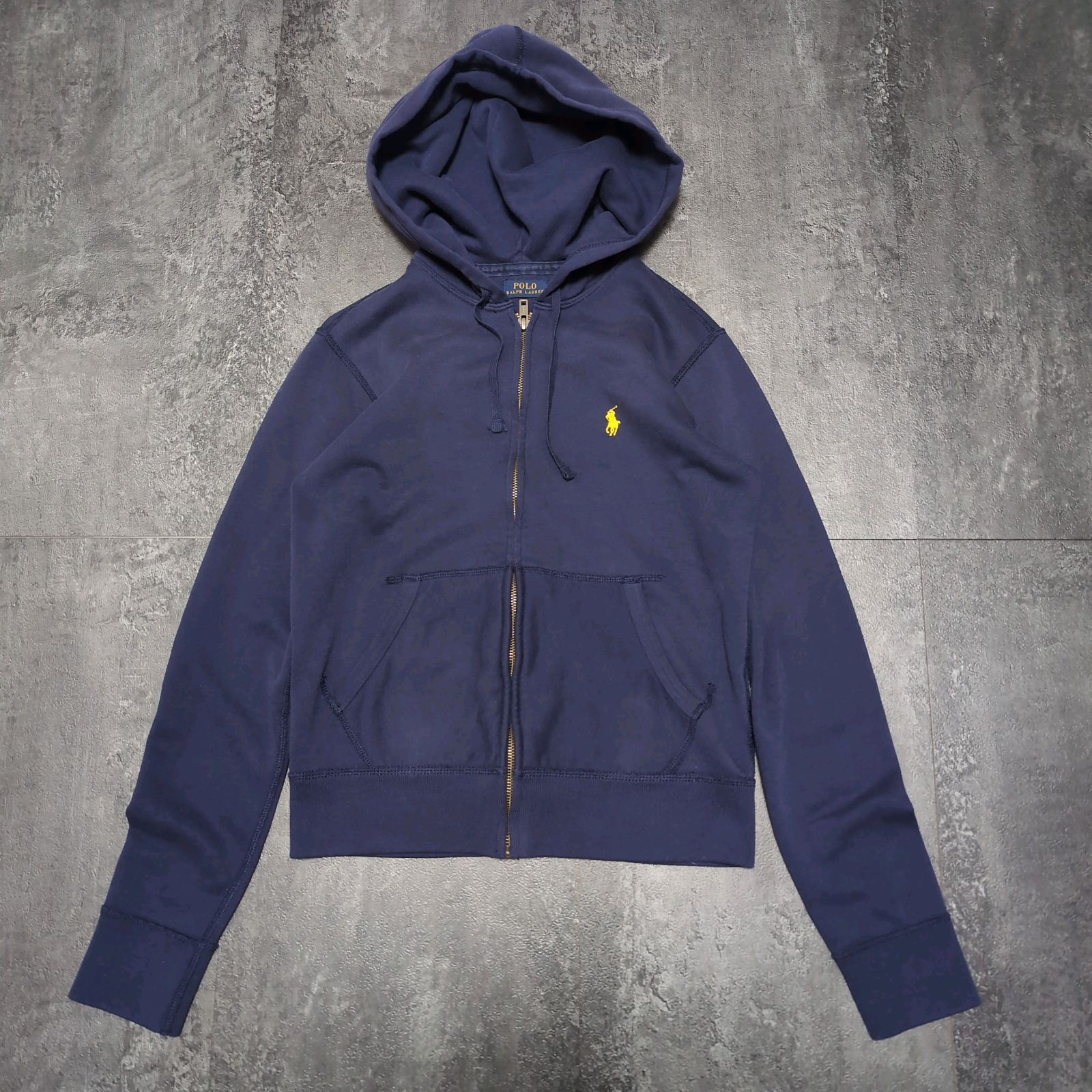 Polo Ralph Lauren Zip Hoodie Womens M Navy Blue Embroidered Pony Sweatshirt ポロラルフローレン ジップパーカー レディース M ネイビー ポニー刺繡