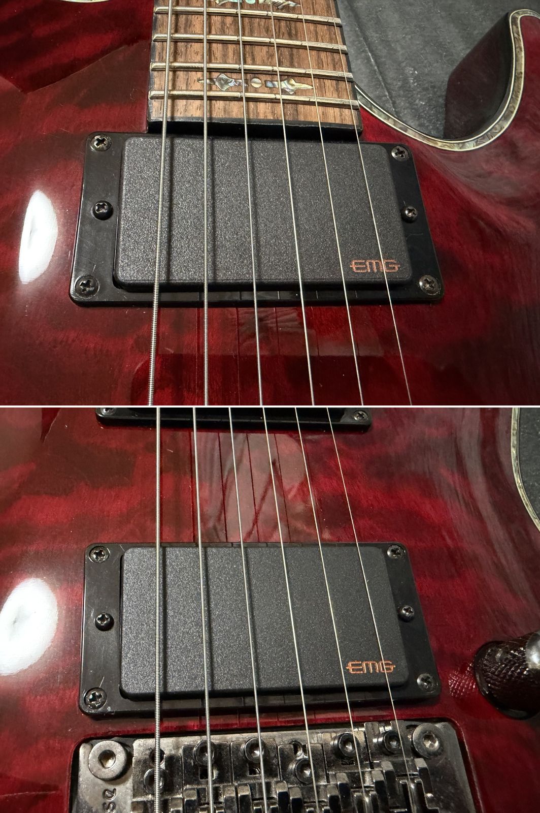 ☆美品 定価253,000円 Schecter AD-C-1-FR-HR EMG搭載 コイルタップ