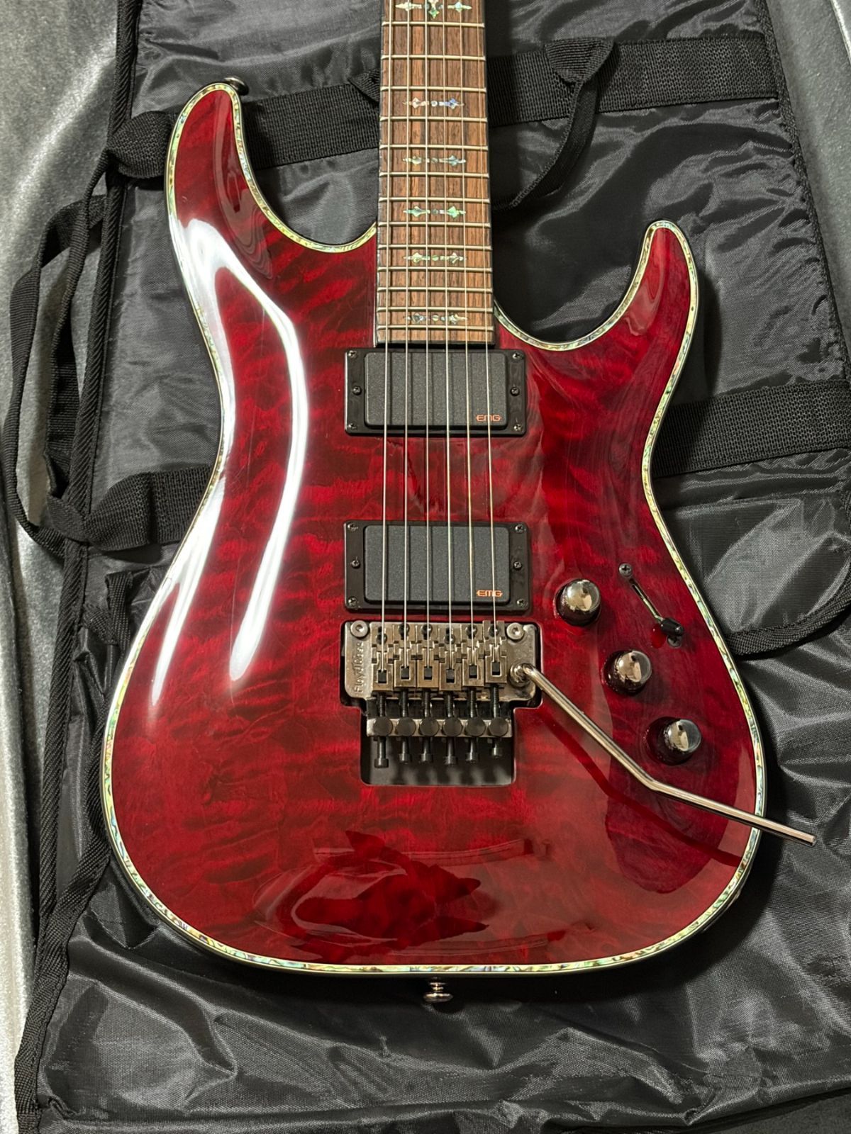 ☆美品 定価253,000円 Schecter AD-C-1-FR-HR EMG搭載 コイルタップ