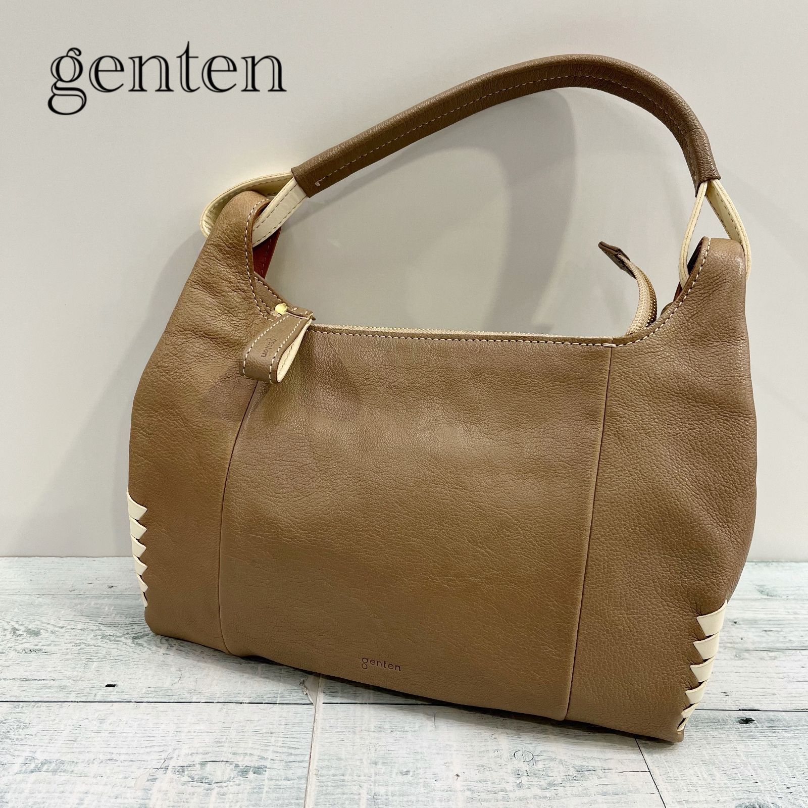 genten ゲンテン ボルディーノ 2way レザー ショルダー バッグ ハンド