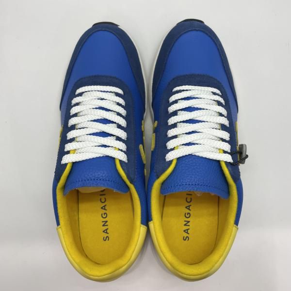中古】SANGACIO BLOW ローカットスニーカー サイズ26.5cm 青/黄