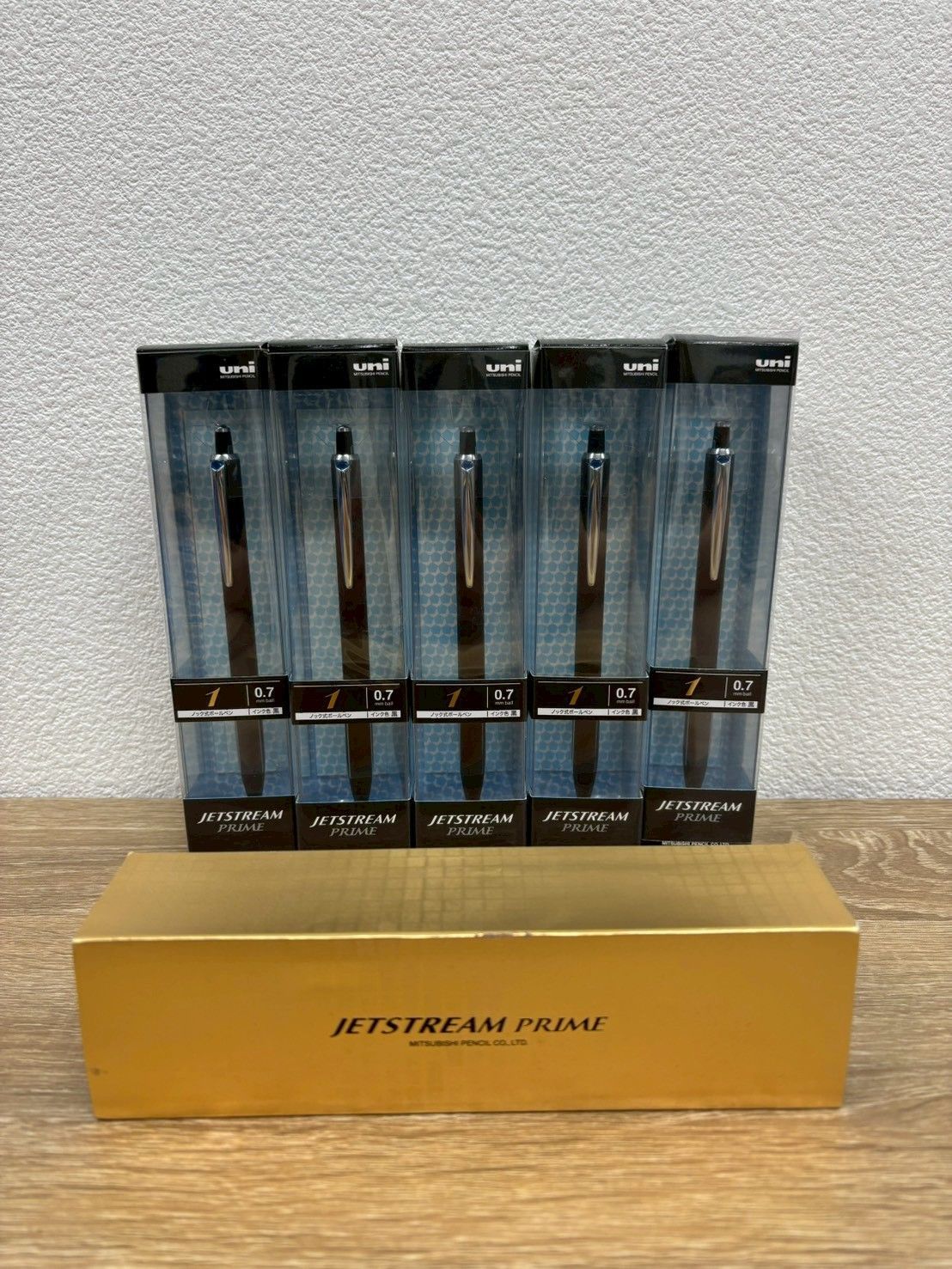 ユニ ジェットストリーム プライム 単色 0.7mm まとめ 6本セット ブラック5本＋ピンク1本 三菱鉛筆 SXN-2200-07 新品 ギフトBOX付
