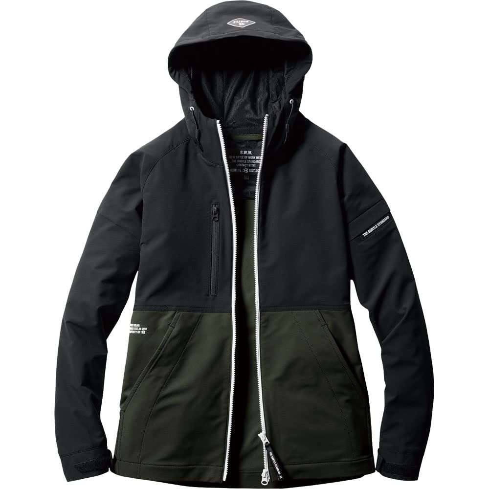 新品 [バートル] 作業服 通年 フーディジャケット(ユニセックス) 9505 Sサイズ 61アーミーカーキ