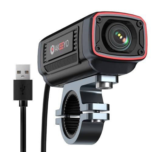 AKEEYO バイクドライブレコーダー 4K UHD 28fps/2K 55fps自転車ドラレコ駐車監視 二輪車 スマホ連携 500万画素 充電式 64GBカード付き 142度広角 IP66常時録画 ループ録画 緊急録画 配線不要 LED信号 e9fa8876