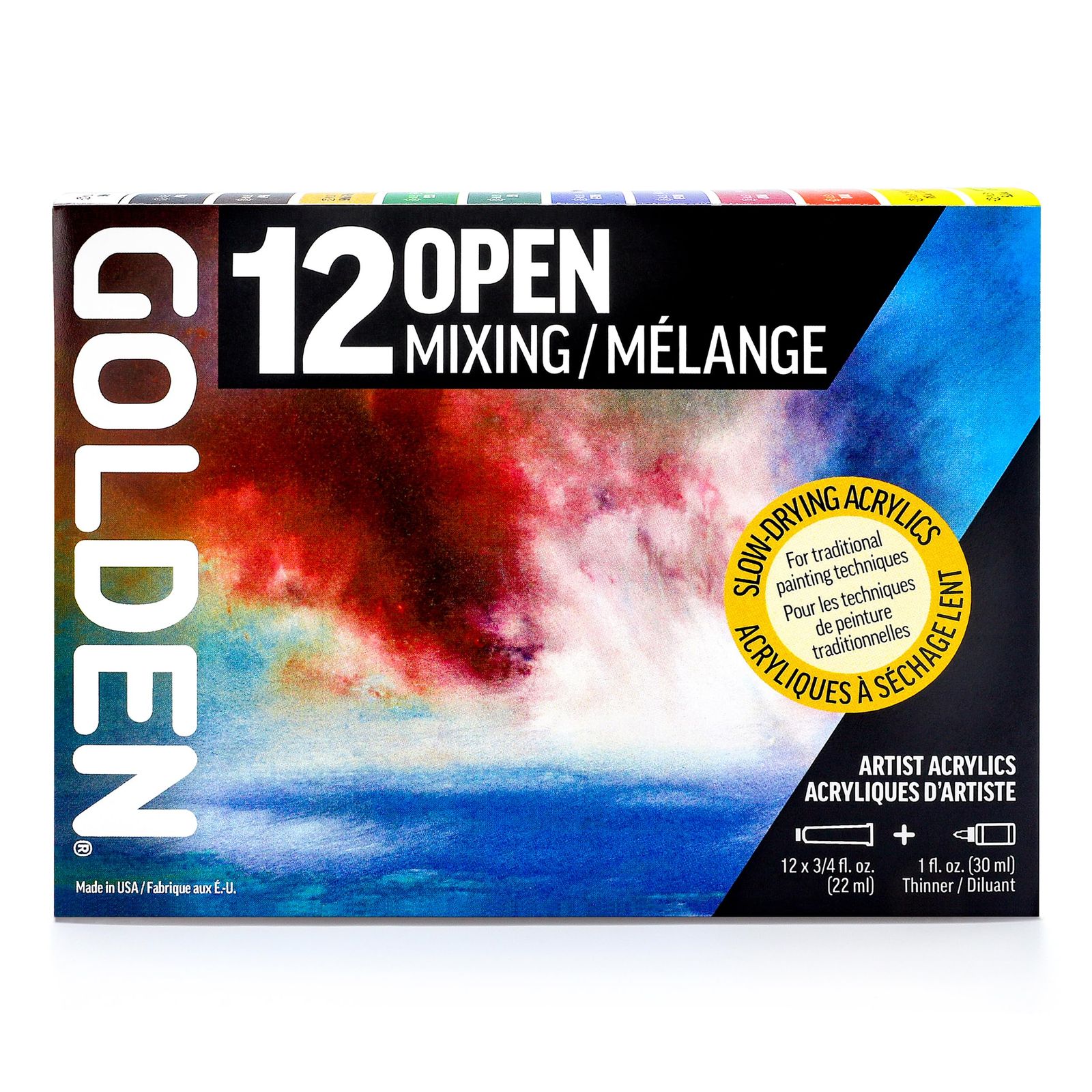 新品 Golden Acrylic Open 905 22ml ミキシング12色セット 13170925