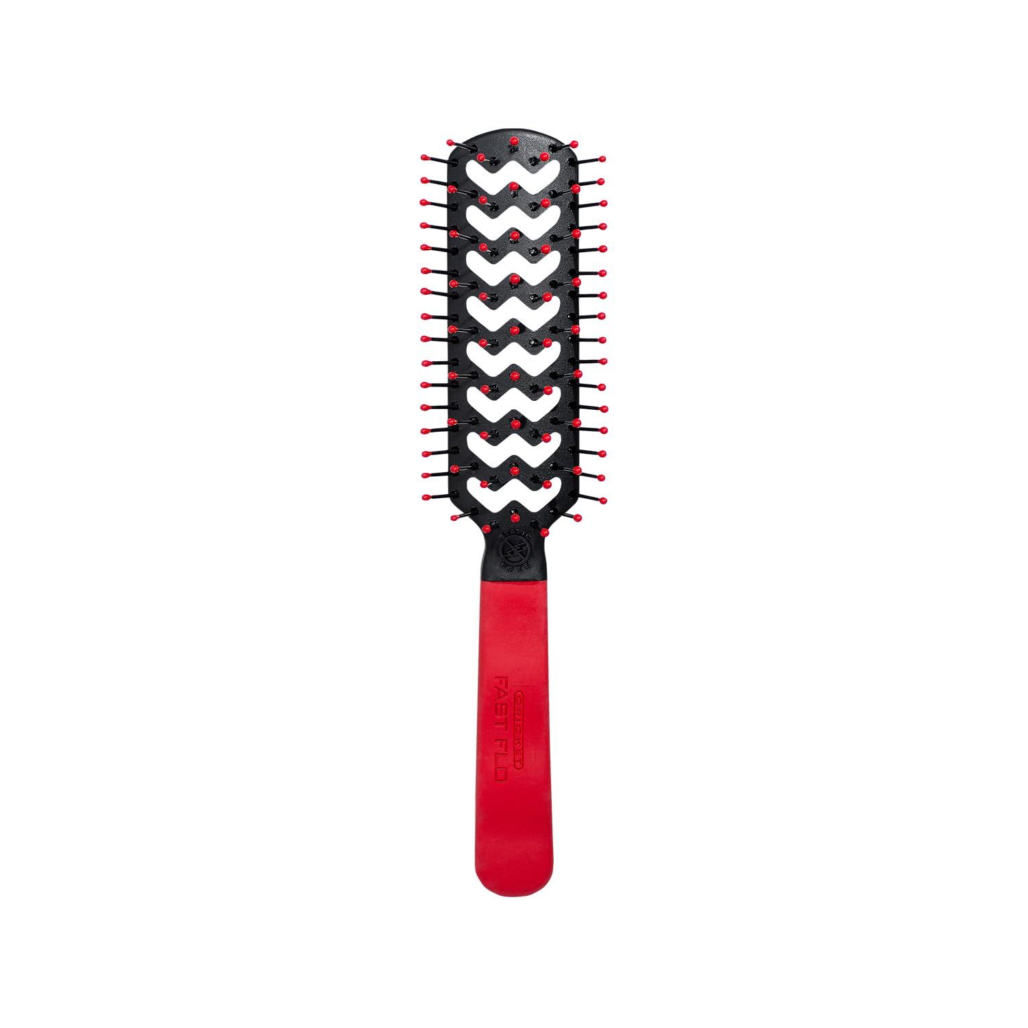 新品 クリケット静電気フリーファストフローカラーベントヘアブラシ - 素早くブロー乾燥、もつれを解く、縮れのないスタイリング - 静電気防止毛、すべての髪タイプに最適、So Rad(レッド)