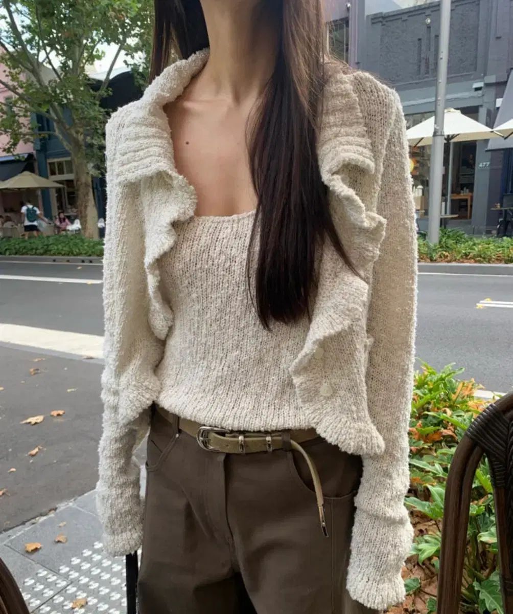 LOVE U SO MUCH デルフィ ノースリーブ+カーディガン セット