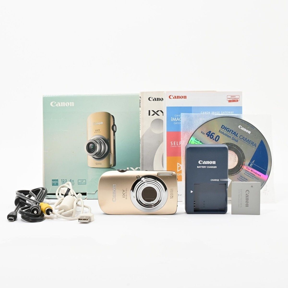 1384＜良品＞ Canon デジタルカメラ IXY DIGITAL イクシ 510 IS ゴールド IXYD510IS GL