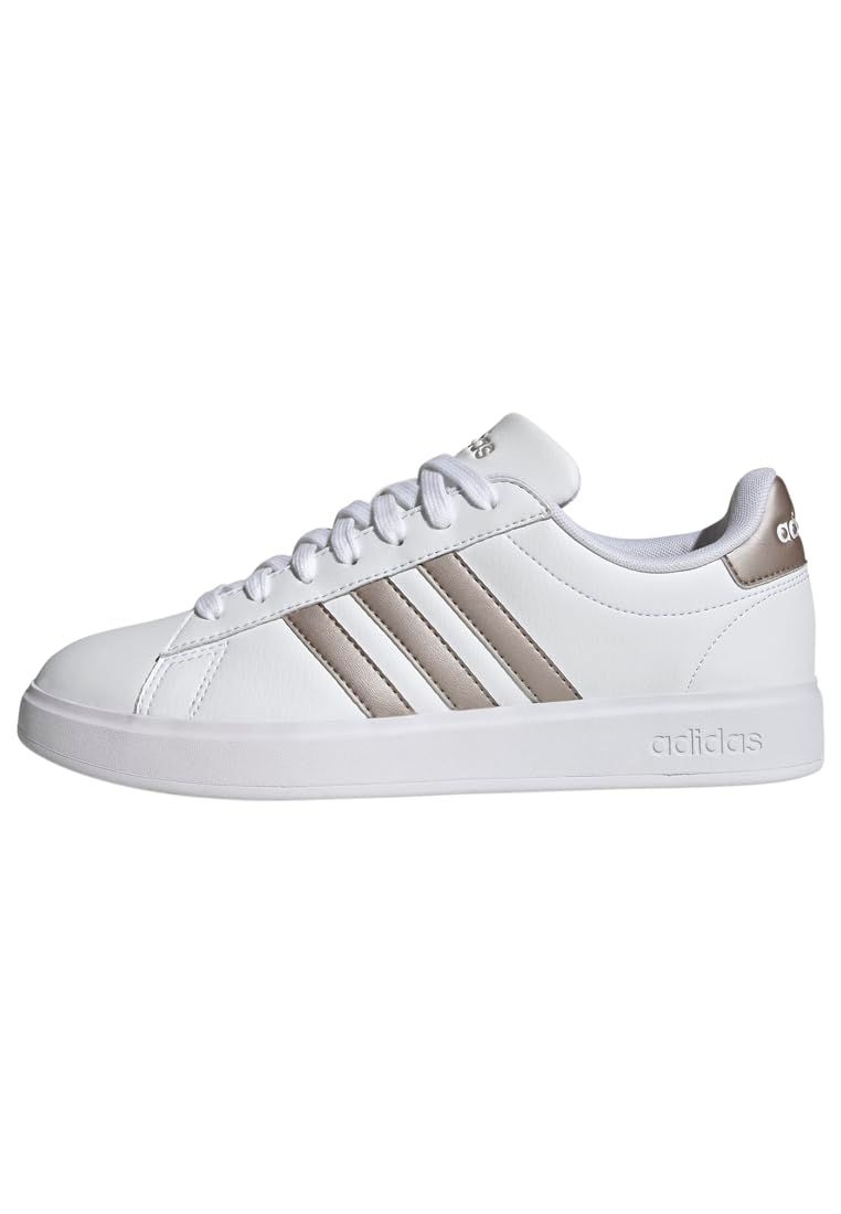 新品 adidas スニーカー グランドコート 2.0 レディース ホワイトプラチナ 25.5 cm