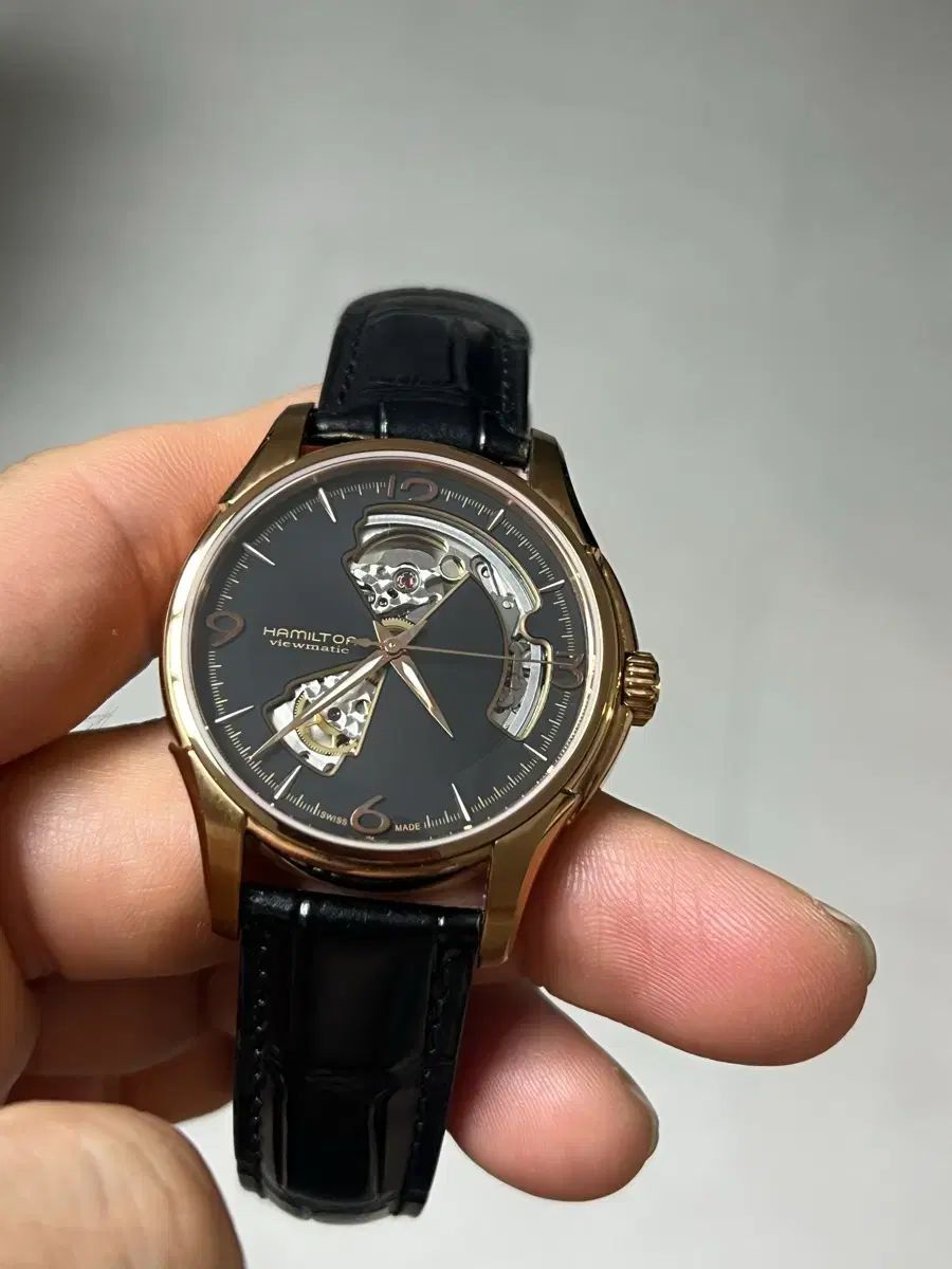 ハミルトン オープンハート ローズゴールド 40mm