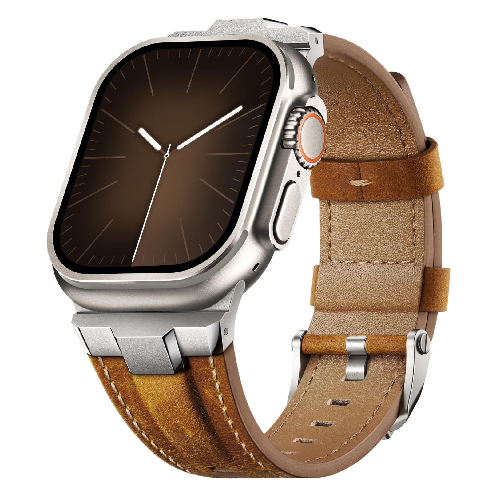 新品 Suitisbest アップルウォッチ バンド 本革 レザー 交換ストラップ Apple Watch Ultra バンド 49mm 46mm 45mm 44mm 42mm 対応 iWatch Ultra3 Ultra2 Ultra 11 10 9 8 7