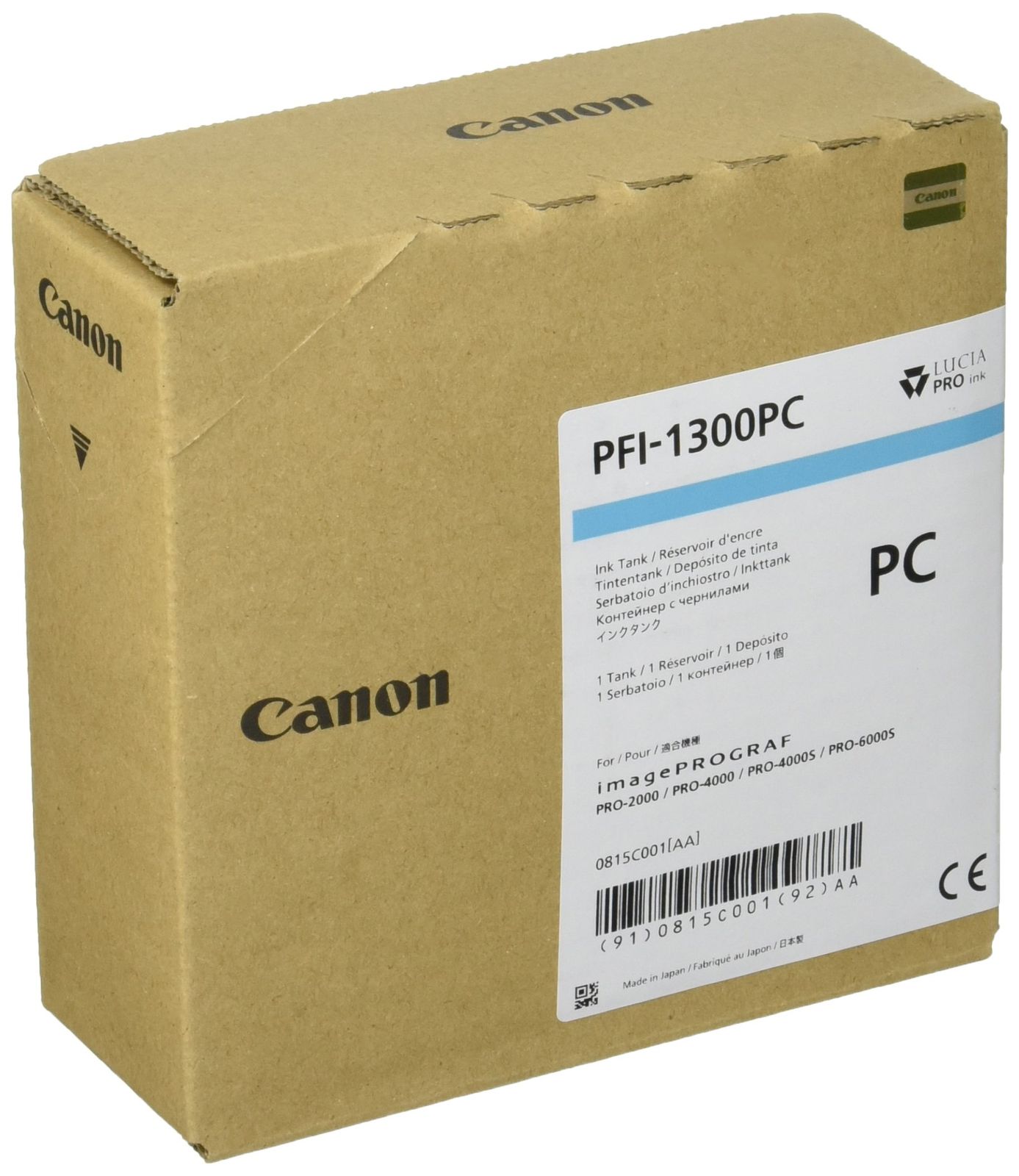 新品 canon キヤノン 大判プリンタ インクタンク PFI-1300 PC フォトシアン 330ml