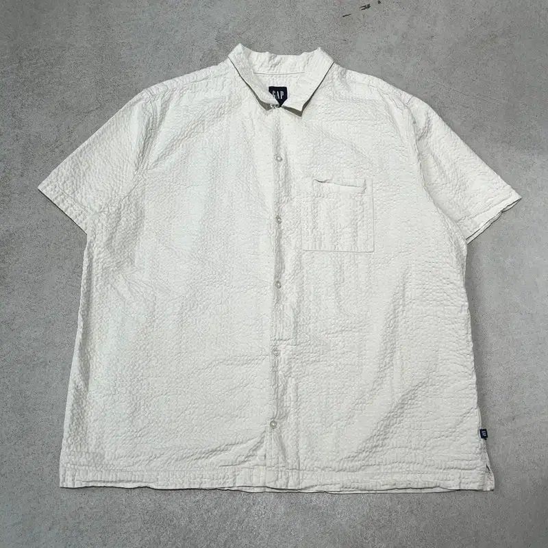 GAP シアサッカー ハーフシャツ s11403
