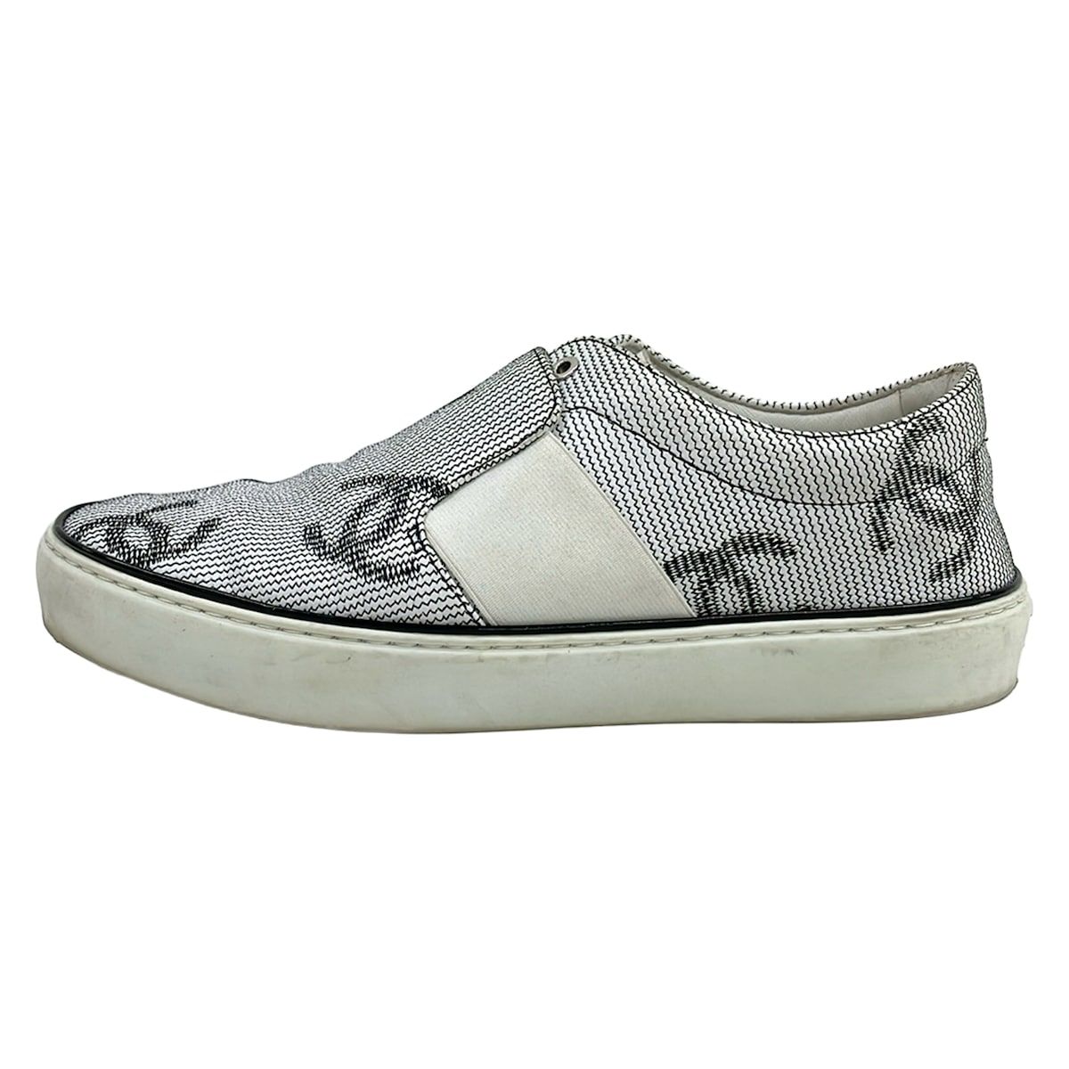 CHANEL(シャネル) スニーカー 36 レディース - G33731 白×黒 スリッポン/ココマーク/size36 レザー