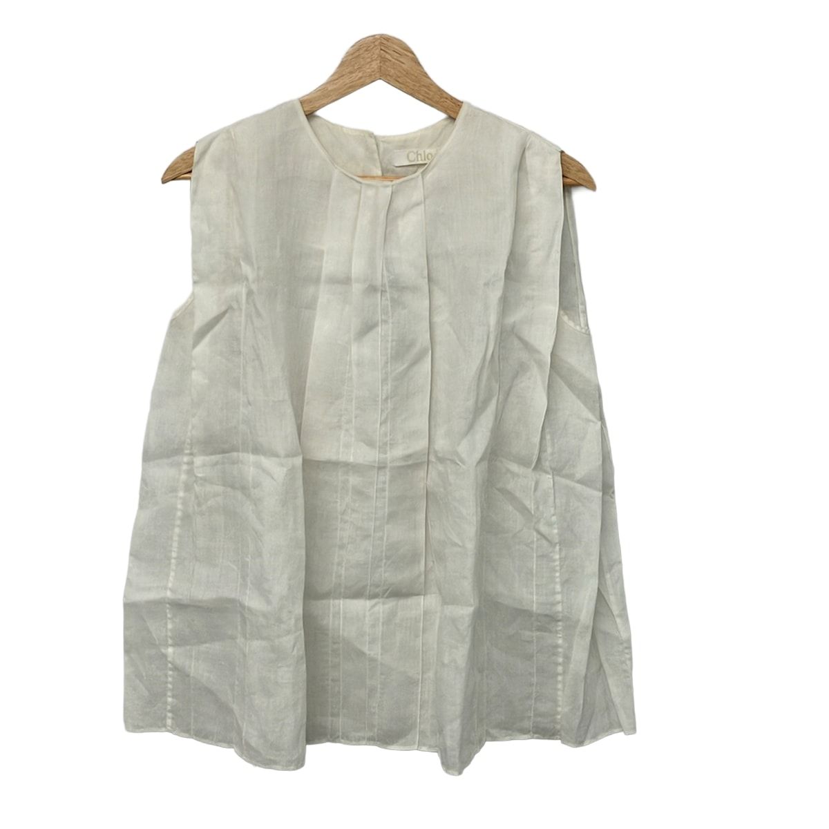Chloe(クロエ) ノースリーブシャツブラウス サイズ34 S レディース - 白