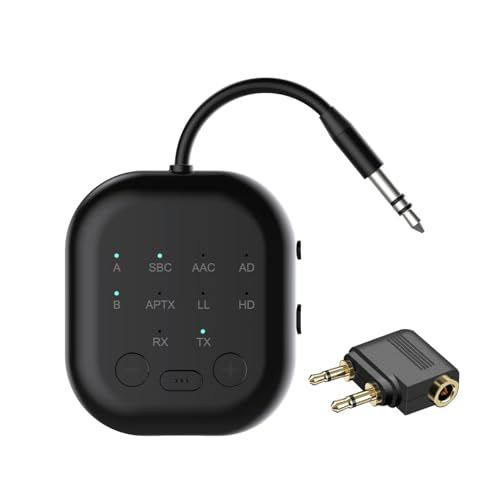 eppfun AK3040C MAX APTX-Adaptive Bluetooth 5.3 トランスミッター ＆レシーバー 飛行機/車載/テレビ 用 ブルートゥース 送信機&受信機 3.5mm Aux対応 2台同時接続(沖縄・離島の方発送不 7470b89a