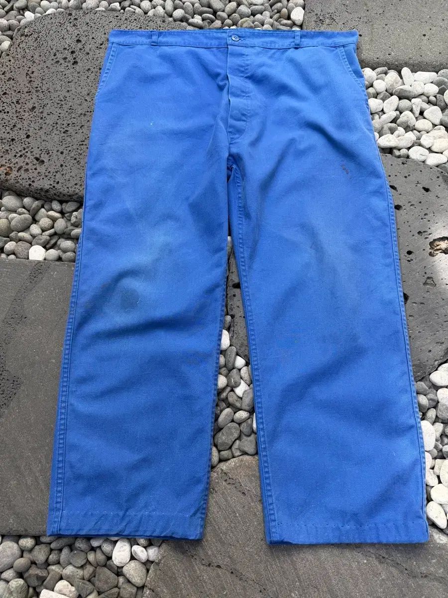 1970s FADED WASHED BLUE ヴィンテージ フレンチ ワークパンツ