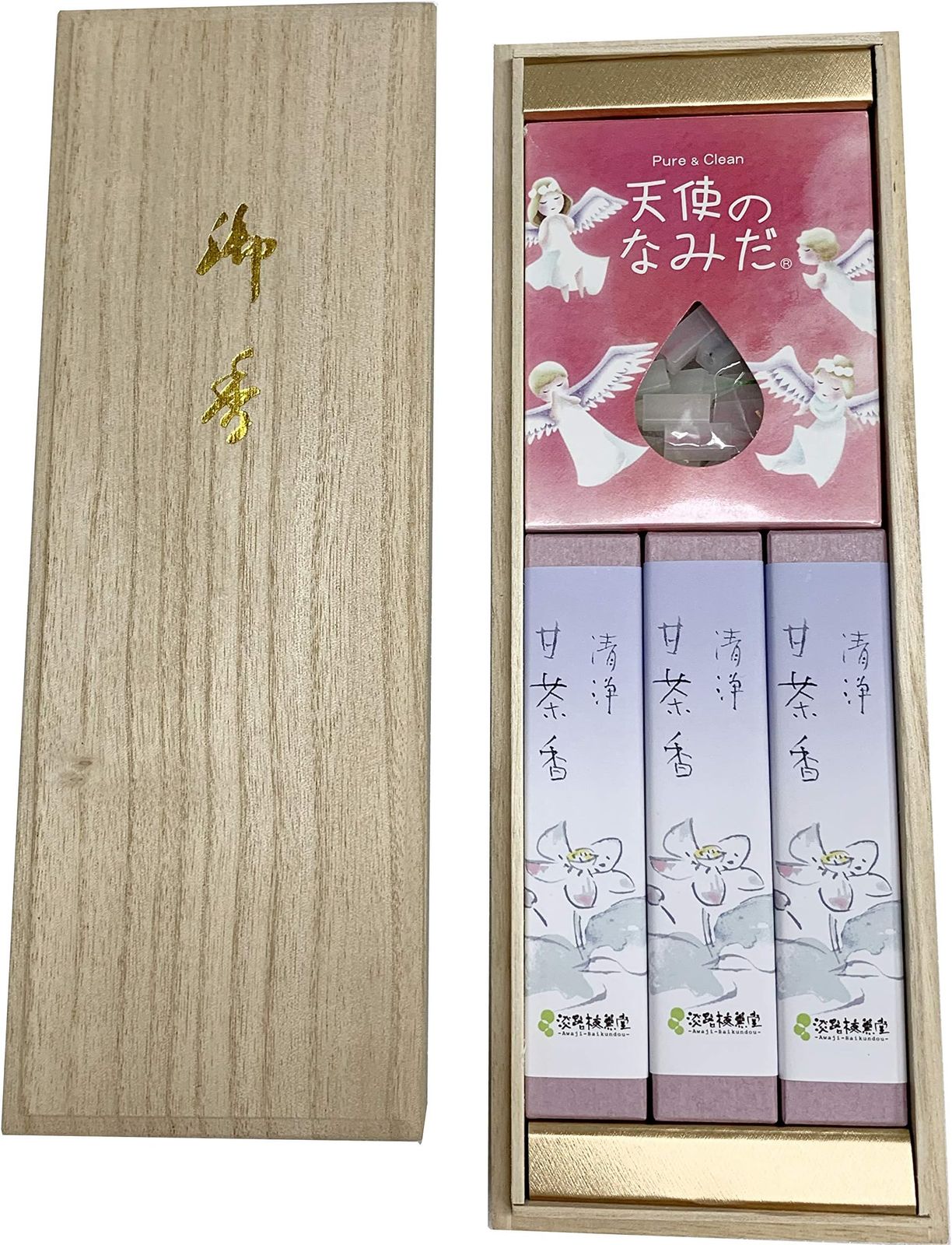 Awaji BaikundoのIncense Sticks 贈答用 お供え物 ミニ蝋燭 ろうそくIncenseセット 命日 贈り物 お供え ギフト用 Incen