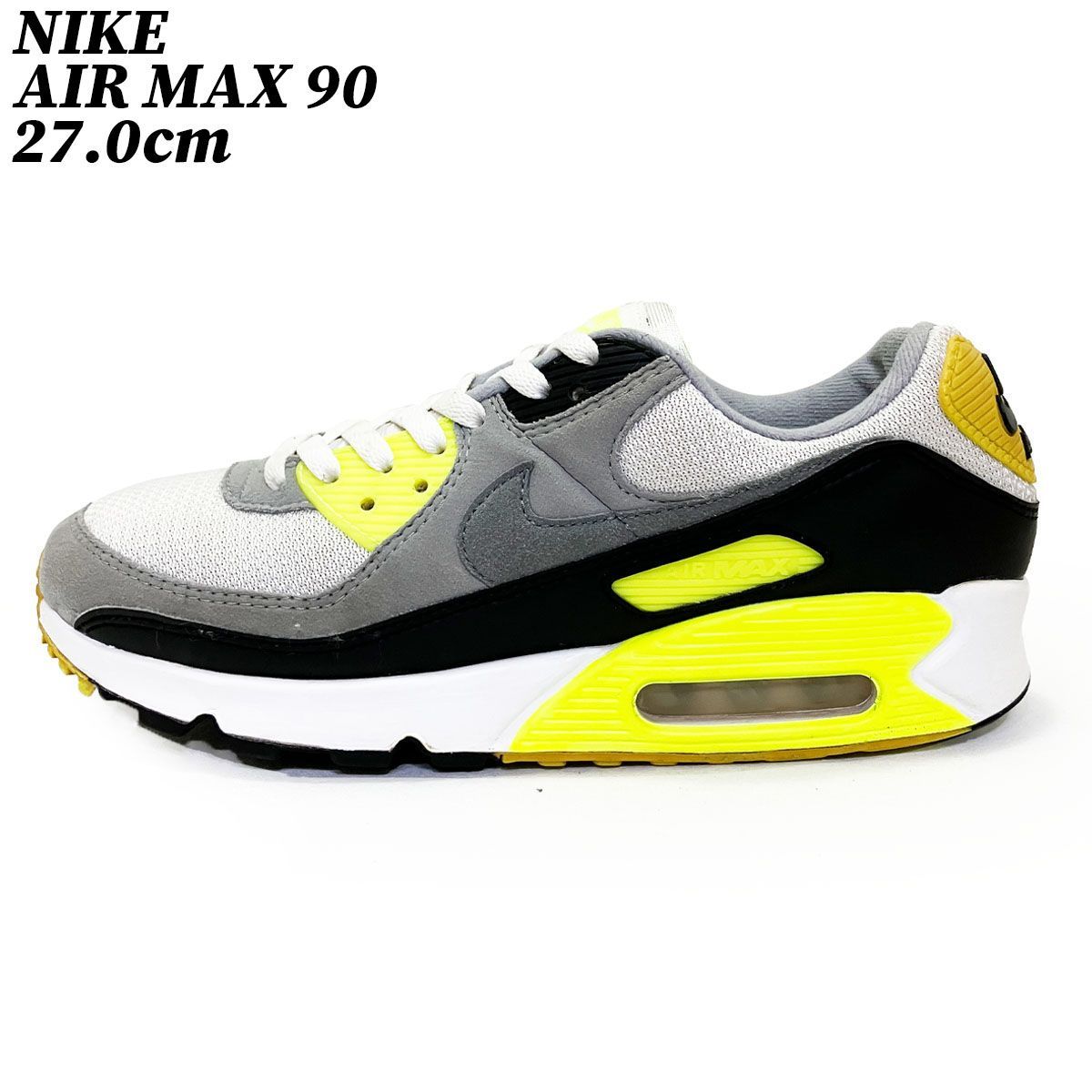 【クーポン】スニーカー シューズ ナイキ エアマックス９０ イエロー グレー 27.0cm NIKE AIR MAX 90 CD0881-103 正規品 中古 古着 ブランド 匿名配送