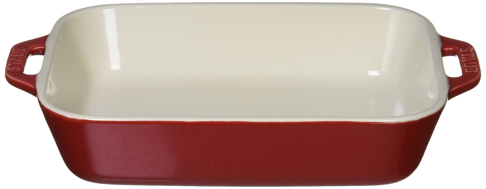 ストウブ(Staub) 「 レクタンギュラー ディッシュ チェリー 20×16cm 」 セラミック グラタン皿 オーブン 電子レンジ対応 【日本正規販売品】 Dish 40508-585/ cbf682e1