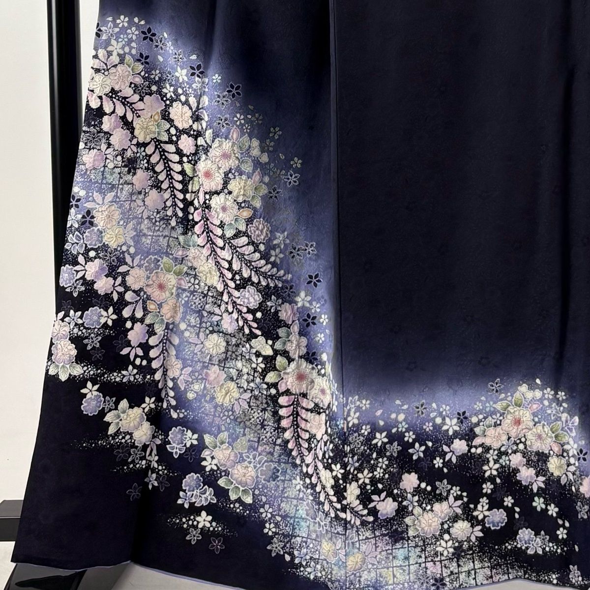 訪問着 身丈164.5cm 裄丈69cm L 袷 翠山工房 やまと 落款 辻が花 銀彩