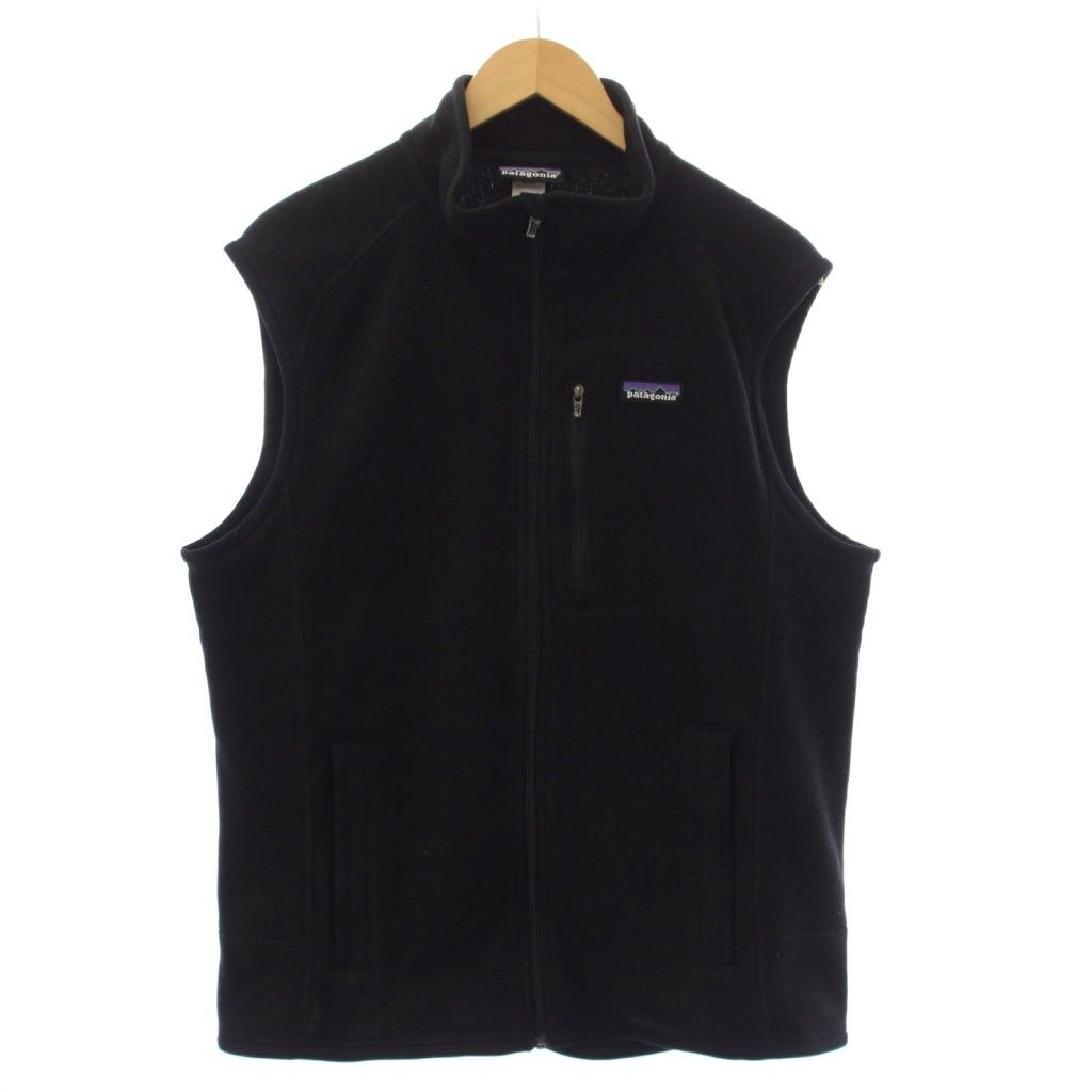 パタゴニア Patagonia フリースベスト ジップアップ L 黒 ブラック