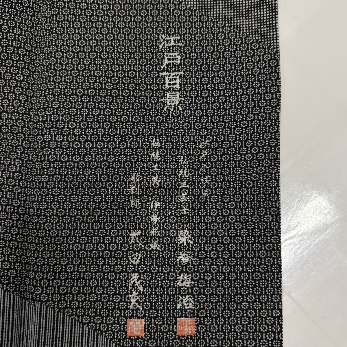 美品】 訪問着 身丈157.5cm 裄丈66cm M 袷 染谷梅治 落款 江戸百景 黒