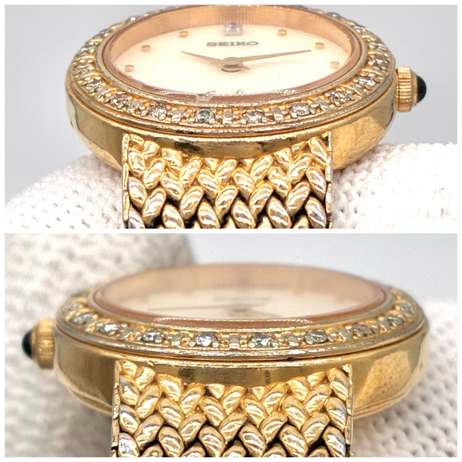 稼働/超美品】 SEIKO エクセリーヌ 腕時計 4N20-0390 レディース