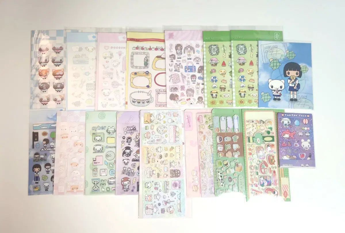 ポベ happy nyang day アルセン ポポ ガラス ユルバムクマ DAISO シールステッカー ダイアリーデコ
