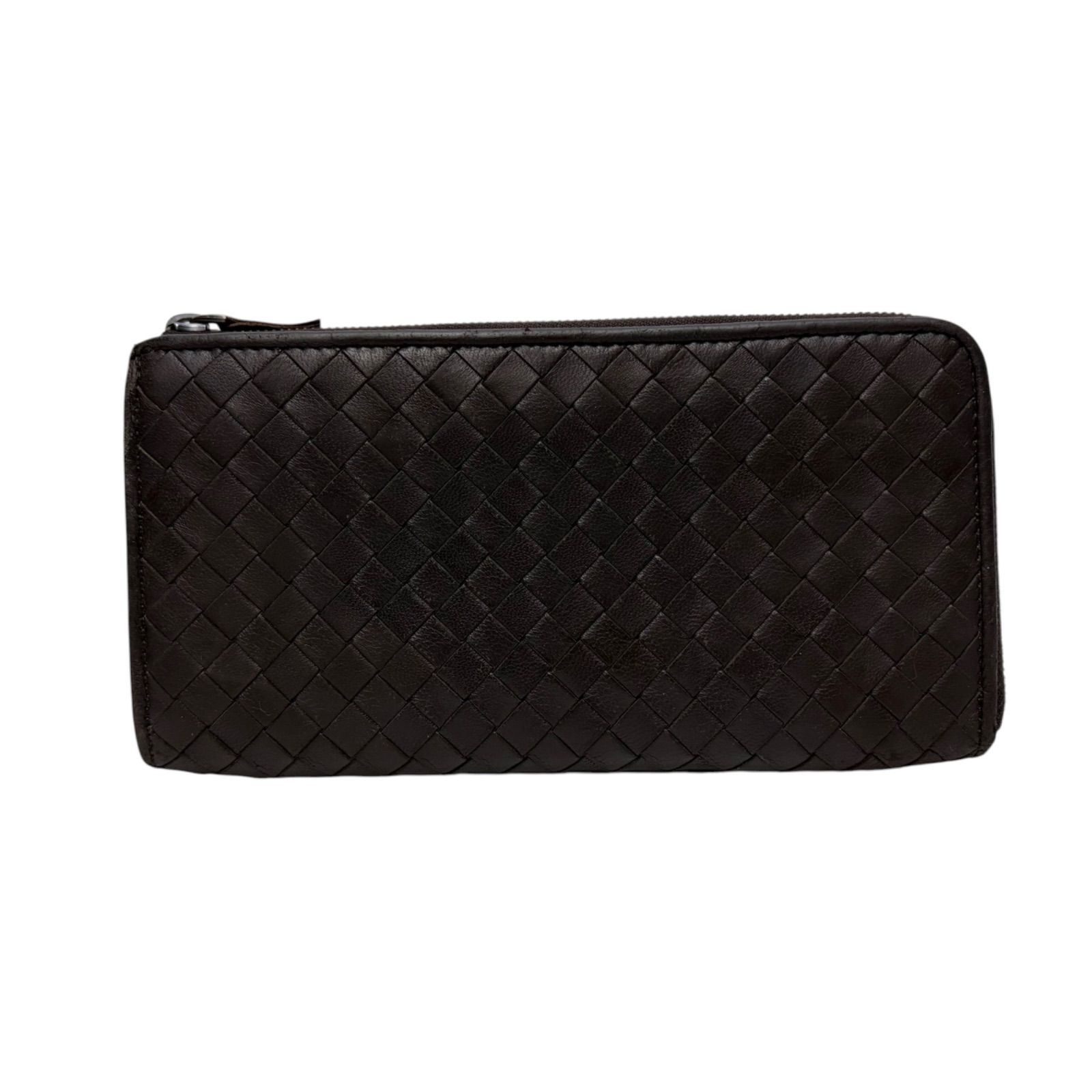 4388 BOTTEGA VENETA ボッテガヴェネタ 長財布 イントレチャート ダークブラウン