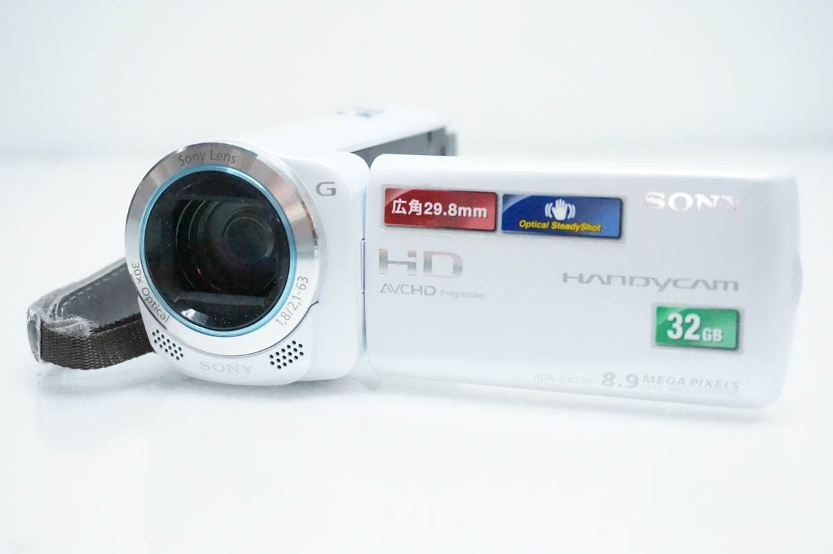 【中古】SONYソニー Handycamハンディカム ハイビジョンデジタルビデオカメラ HDR-CX270V メモリータイプ 32GB