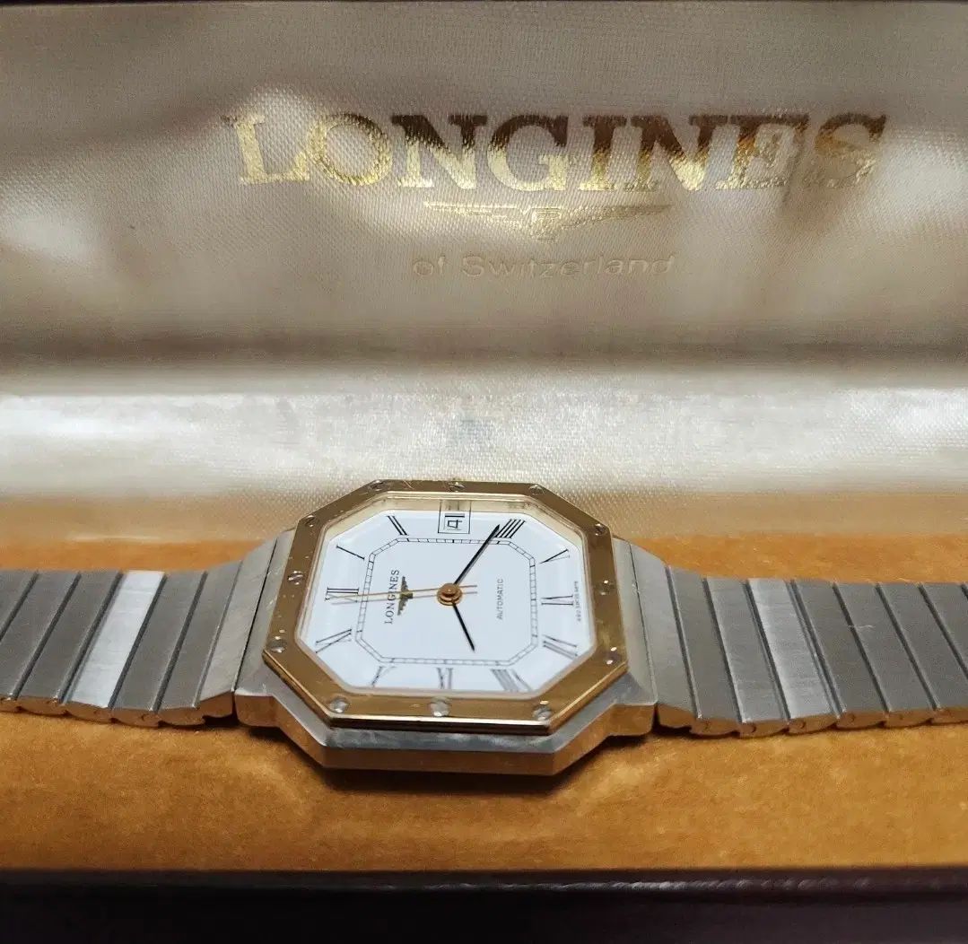 未使用/オーバーホール LONGINES L990 オクタゴン サントス オートマティック時計