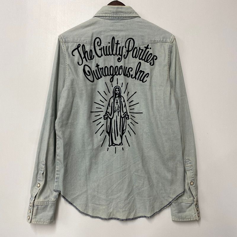 WACKO MARIA ウエスタンシャツ 中古品】 WACKO MARIA ワコマリア WASH DENIM WESTERN SHIRT MARIA 1