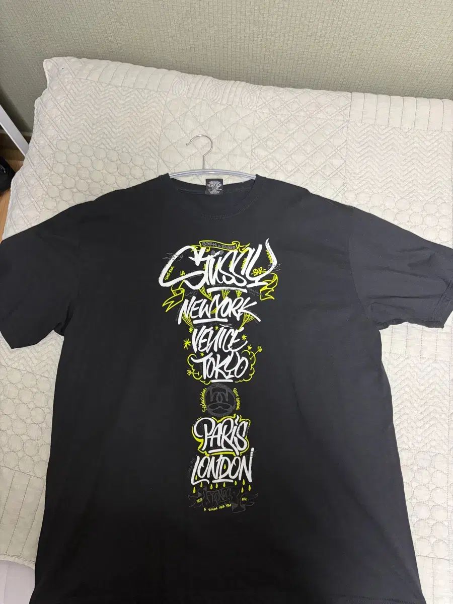 STUSSY x BORN x RAISED ハンドスタイル Tシャツ ブラック XL