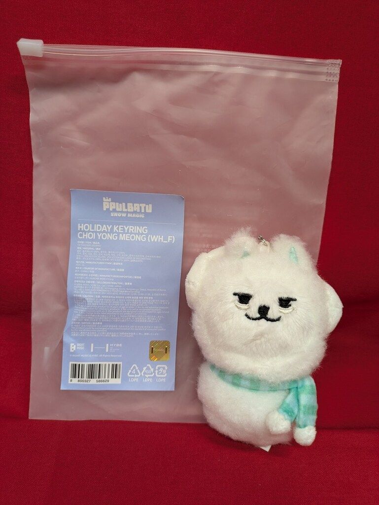 TXT PPULBATU SNOW MAGIC SOOBIN プラッシュキーリング ホリデー Ver