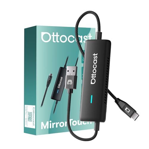 【公式】オットキャスト OTTOCAST Mirror Touch ワイヤレスCarPlayアダプター ミラータッチ スマホ画面全体をカーナビにミラーリング 双方向制御 スマホを大画面に映す 純正有線CarPlay搭載車適合 プラグアンドプレ 5b8da76c