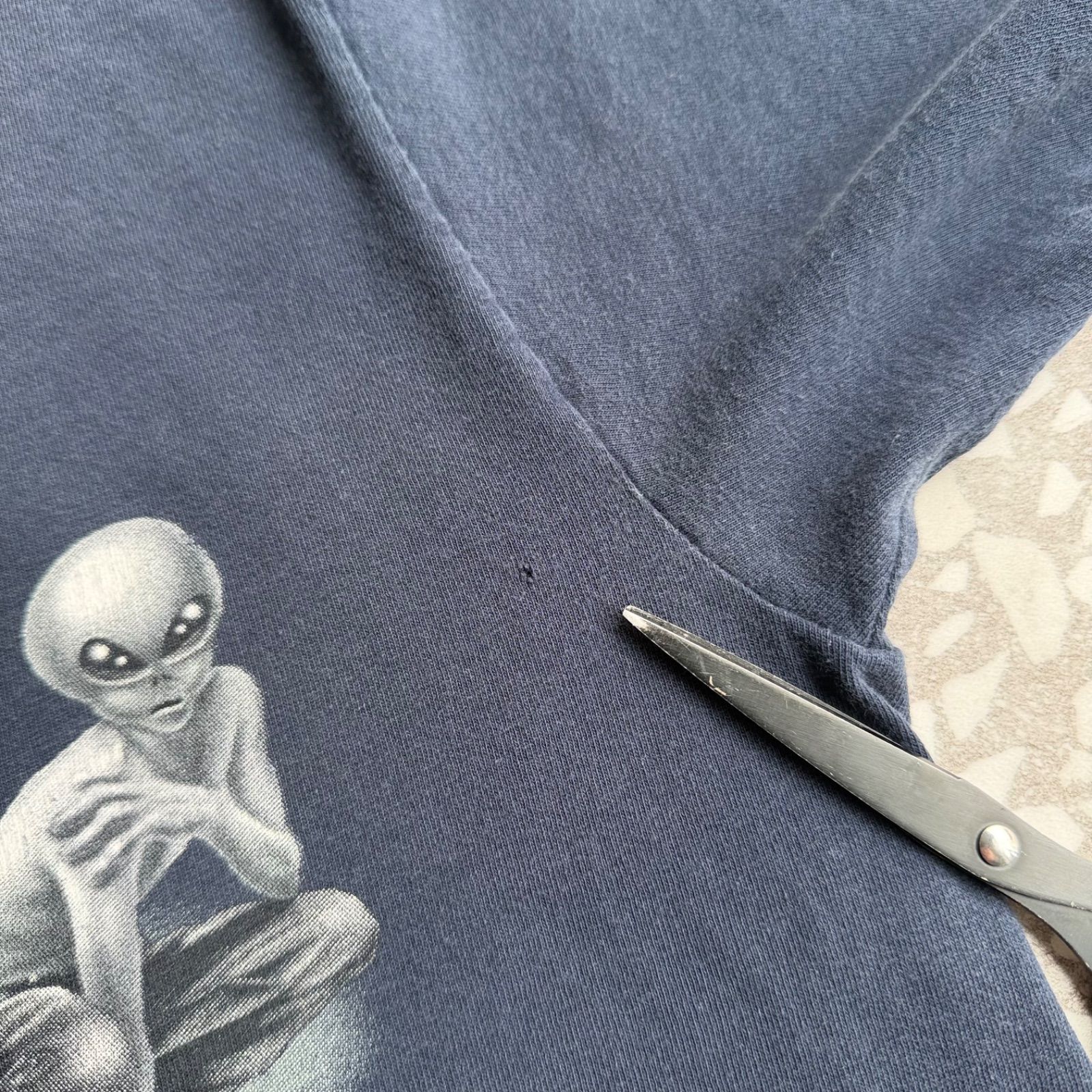 TULTEX / 90’s usa製 Calvin klein parody size XL タルテックス　アメリカ製　エイリアンTシャツ　フォト　顔 UFO 　ツラ抜群 sk8