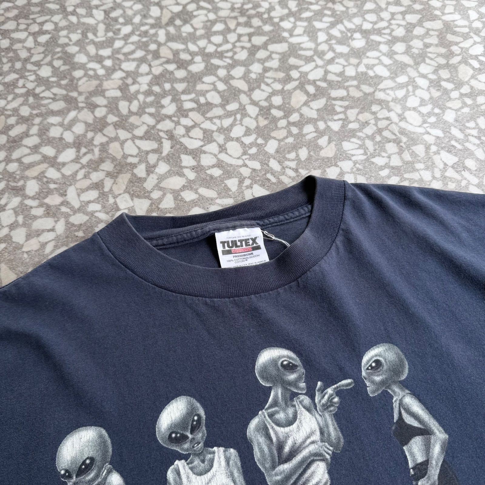 TULTEX / 90’s usa製 Calvin klein parody size XL タルテックス　アメリカ製　エイリアンTシャツ　フォト　顔 UFO 　ツラ抜群 sk8